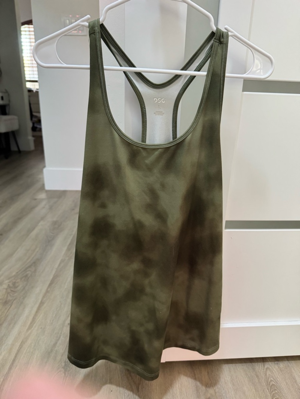DSG Olive Tie-Dye Racerback Tank